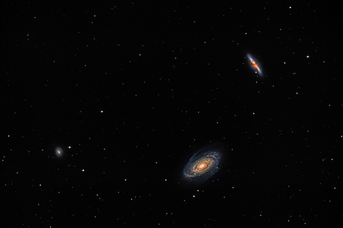 NGC3031 (M81) Bodes-Galaxy und NGC3034 (M82) Cigar-Galaxy und NGC3077 Â© 2021 by Tobias Wittmann Â· wittinobi